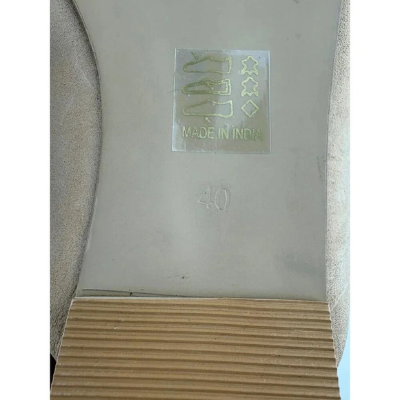 Anthropologie Western Embroidered Slip-on Flats Mules Size EU 40 US 9 - Picture 9 of 11